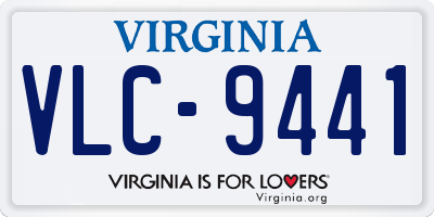VA license plate VLC9441