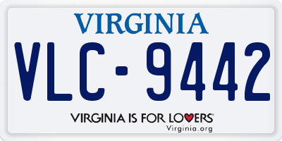 VA license plate VLC9442