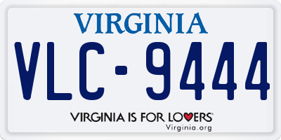 VA license plate VLC9444
