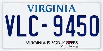 VA license plate VLC9450