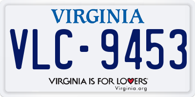 VA license plate VLC9453