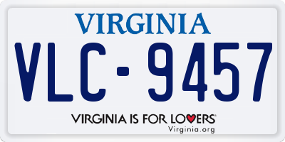 VA license plate VLC9457