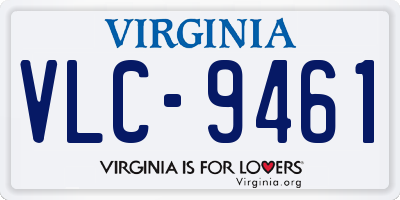 VA license plate VLC9461