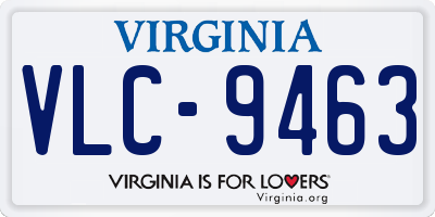 VA license plate VLC9463