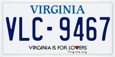 VA license plate VLC9467