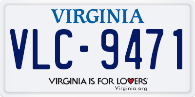 VA license plate VLC9471