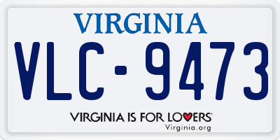 VA license plate VLC9473