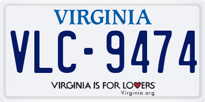 VA license plate VLC9474