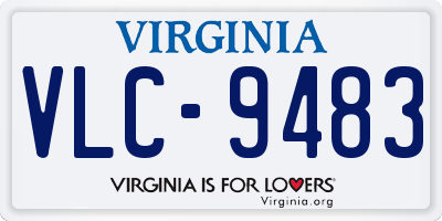 VA license plate VLC9483