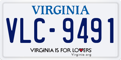 VA license plate VLC9491