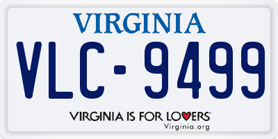 VA license plate VLC9499