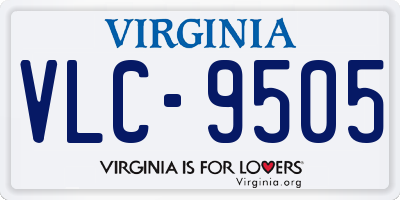 VA license plate VLC9505