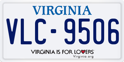 VA license plate VLC9506