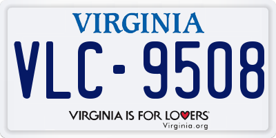 VA license plate VLC9508