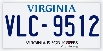 VA license plate VLC9512