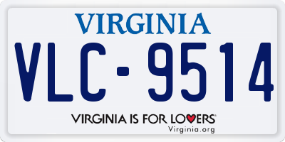 VA license plate VLC9514