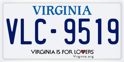 VA license plate VLC9519