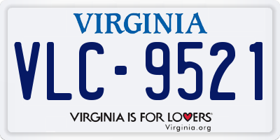 VA license plate VLC9521