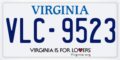 VA license plate VLC9523
