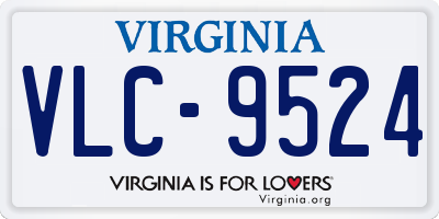 VA license plate VLC9524