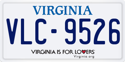 VA license plate VLC9526