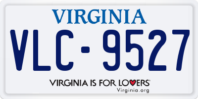 VA license plate VLC9527