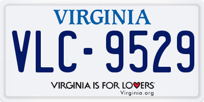 VA license plate VLC9529
