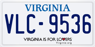 VA license plate VLC9536