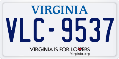 VA license plate VLC9537
