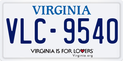 VA license plate VLC9540