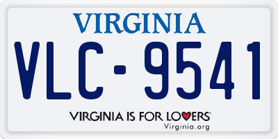 VA license plate VLC9541