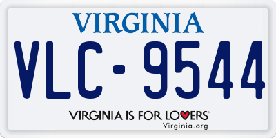 VA license plate VLC9544