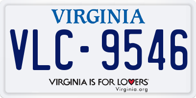 VA license plate VLC9546