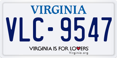 VA license plate VLC9547