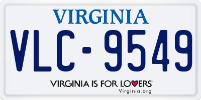 VA license plate VLC9549