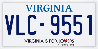 VA license plate VLC9551