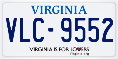 VA license plate VLC9552