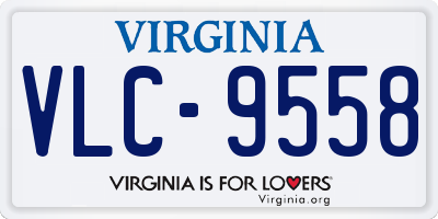 VA license plate VLC9558