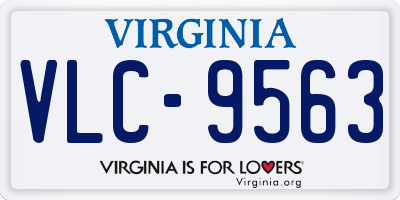 VA license plate VLC9563