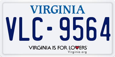 VA license plate VLC9564