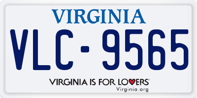 VA license plate VLC9565