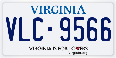 VA license plate VLC9566