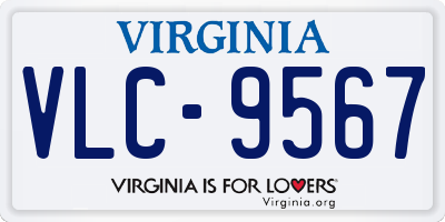VA license plate VLC9567
