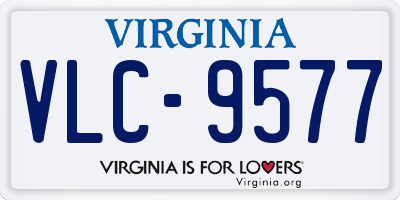 VA license plate VLC9577
