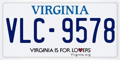 VA license plate VLC9578