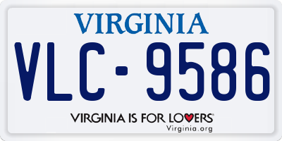 VA license plate VLC9586