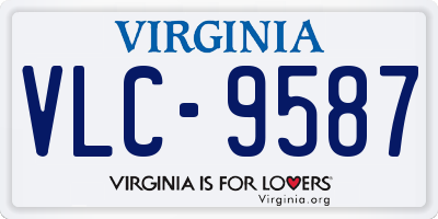 VA license plate VLC9587