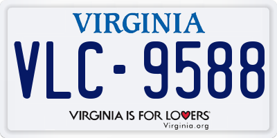 VA license plate VLC9588