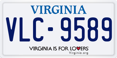 VA license plate VLC9589