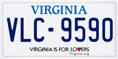 VA license plate VLC9590